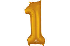 Foil Balloon - Number - 1 - Gold - 86 cm